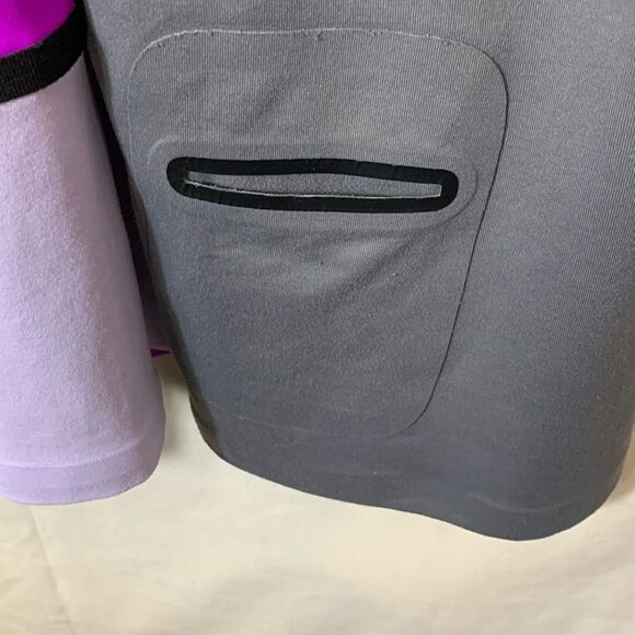 Title Nine Diamalete Purple Gray Colorblock Sleeveless Racerback Dress Size L - Picture 8 of 11